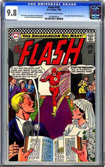 CGC Graded Comics - Flash #165 (CGC) - One Bridegroom Too Many - Wedding - Barry Allen - Iris West - Stop