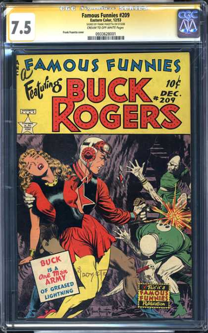 CGC Graded Comics - Famous Funnies #209 (CGC) - 1950s - Damsel In Distress - Aliens - Spacemen - Adventure