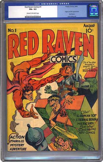 CGC Graded Comics - Red Raven Comics #1 (CGC) - Flying Hero - Castle - Red Raven - Armor - Sword