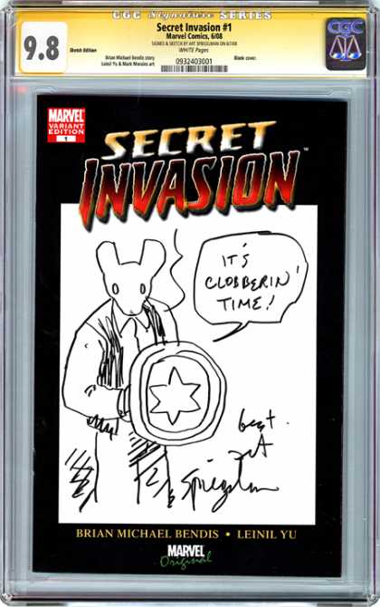 CGC Graded Comics - Secret Invasion #1 (CGC) - Secret Invasion - Marvel - Mouse - Brian Michael Bendis - Leinil Yu