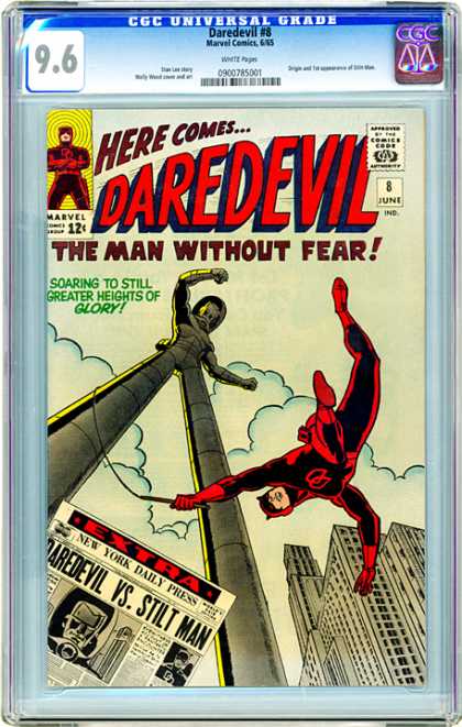 CGC Graded Comics - Daredevil #8 (CGC) - Dare Devil - Stiltman - No Fear - Glory - Good Vs Evil