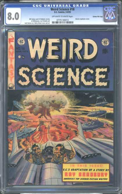 CGC Graded Comics - Weird Science #18 (CGC) - Ufos - Aliens - Planet Surface - Fires - Mushroom Cloud