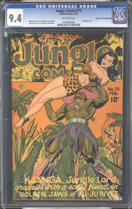 CGC Graded Comics - Jungle Comics #74 (CGC) - Jungle Comics - Palm Tree - Bow And Arrow - Crocodile - Kaanga