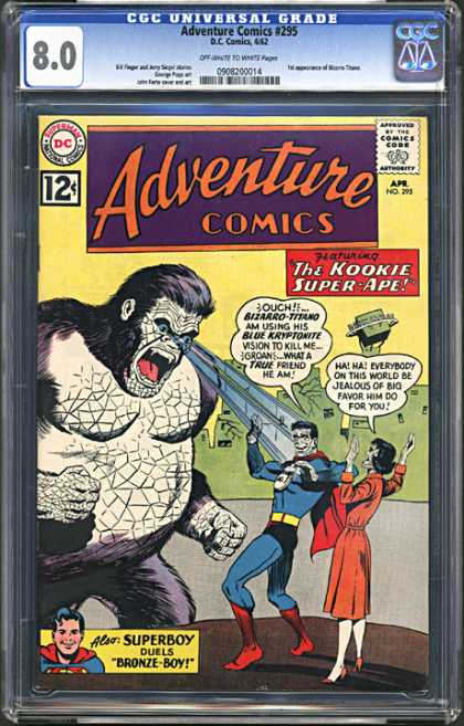 CGC Graded Comics - Adventure Comics #295 (CGC) - Monkey - Eyes - Beam - Silver - Kryptonite