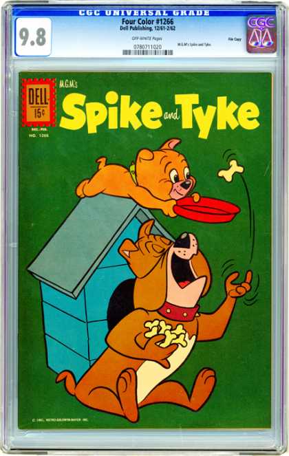 CGC Graded Comics - Four Color #1266 (CGC) - Dogs - Spike And Tyke - Doghouse - Eating - Collar