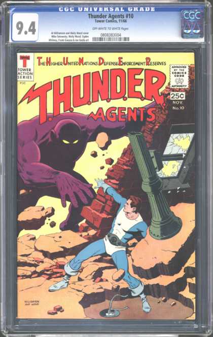 CGC Graded Comics - Thunder Agents #10 (CGC) - Cgc Hologram - Thunder - Fight - Agents - Yellow Eyes