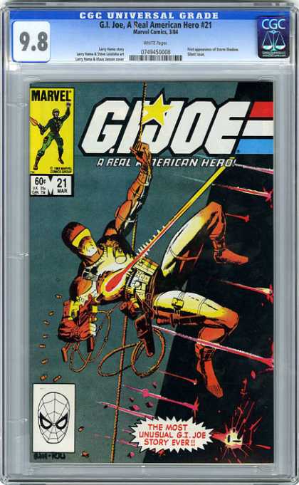 CGC Graded Comics - G.I. Joe, A Real American Hero #21 (CGC) - Heroes - Bullets - Gun - Climbing - Soldier