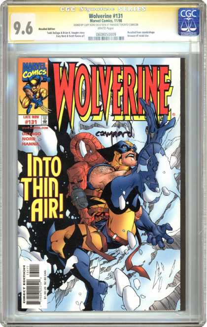 CGC Graded Comics - Wolverine #131 (CGC) - Wolverine - Into Thin Air - Direct Edition - Marvel Comics - Hanna
