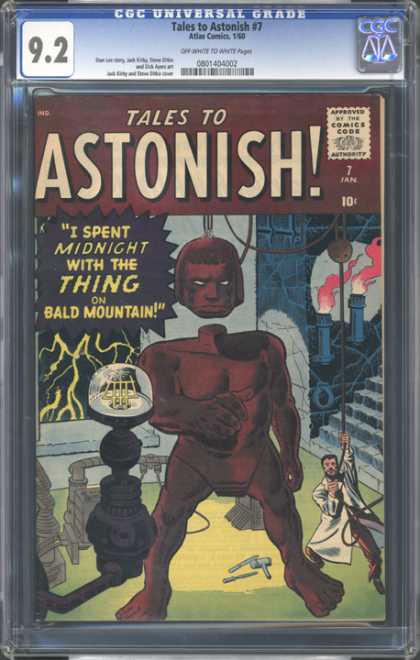 CGC Graded Comics - Tales to Astonish #7 (CGC) - Midnight - Thing - Mountain - Lightning - Lowering Head