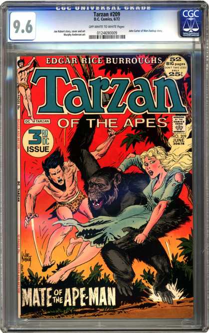CGC Graded Comics - Tarzan #209 (CGC) - Tarzan - Ape - Jane - Vine - Edgar Rice Burroughs