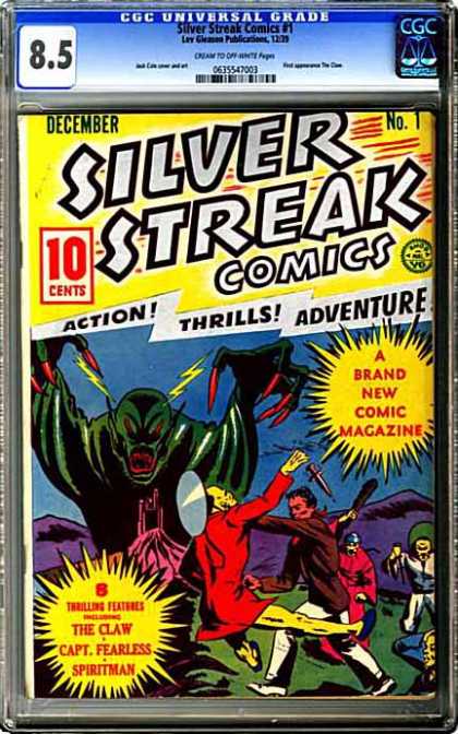 CGC Graded Comics - Silver Streak Comics #1 (CGC) - December - Silver Streak - Action - Thrills - Adventure