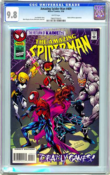 CGC Graded Comics - Amazing Spider-Man #409 (CGC) - Spider-man - Battle - Costumes - Web - The Return Of Kaine