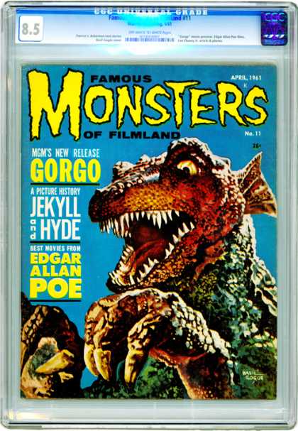 CGC Graded Comics - Famous Monsters of Filmland #11 (CGC) - T-rex - Dinosaur - Big Teeth - Reptile - Ancient Beast