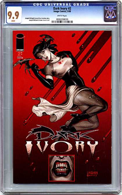 CGC Graded Comics - Dark Ivory #2 (CGC) - Image Comics - Blood - Black Hair Black Boots - Vampire Teeth - Black Lips