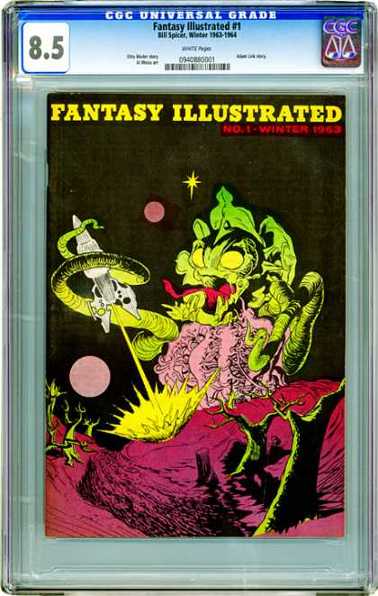 CGC Graded Comics - Fantasy Illustrated #1 (CGC) - No1 - Winter - The Moon - Star - Night - Trees