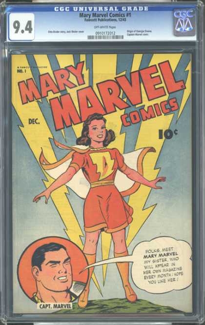 CGC Graded Comics - Mary Marvel Comics #1 (CGC) - Comics - Marvel - Mary - Captain - Mary Magazine