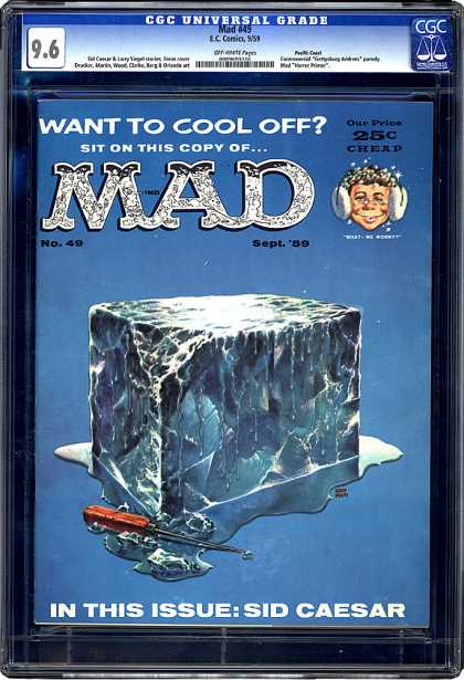 CGC Graded Comics - Mad #49 (CGC) - Mad - Alfred E Neman - Cold - Ice Cube - Sid Caesar
