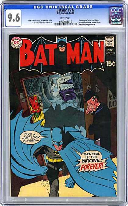 CGC Graded Comics - Batman #217 (CGC) - Universal Grade - Bat Man - Then Seal Up - Batcave Forever - Take A Last Look