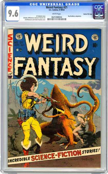 CGC Graded Comics - Weird Fantasy #21 (CGC) - Weird Fantasy - 96 - Gun - Ec Comics - Incredible Science Fiction Stories