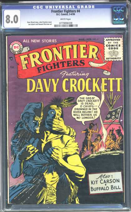 CGC Graded Comics - Frontier Fighters #4 (CGC) - Davy Crockett - Kit Carson - Buffalo Bill - Indians - Tepee