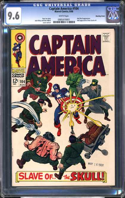 CGC Graded Comics - Captain America #104 (CGC) - Captain America - Shield - Marvel - 12 Cents - Superhero