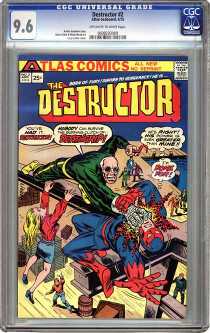 CGC Graded Comics - Destructor #2 (CGC) - Destructor - Atlas Comics - All New - No Reprint - Deathgrip