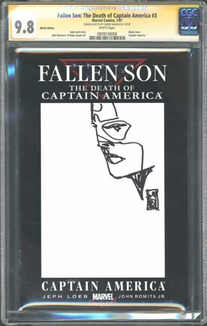 CGC Graded Comics - Fallen Son: The Death of Captain America #3 (CGC) - Fallen Son - John Leob And John Romita Jr - Fallen American Hero - Marvel Comics Death Of America - The Captain Doesnt Live