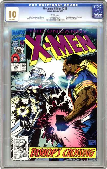CGC Graded Comics - Uncanny X-Men #283 (CGC) - X-men - Storm - Bishop - Rogue - Ice Man