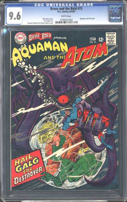 CGC Graded Comics - Brave and the Bold #73 (CGC) - Brave And Bold - Dc Comics - Aquaman And The Atom - Hail Galg The Destroyer - Approved By Comics Code Authority