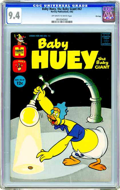 CGC Graded Comics - Baby Huey, the Baby Giant #47 (CGC) - Aug No 47 - Diaper - Duck - Penny - Blue Bonnett