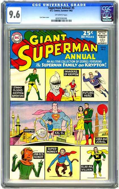 CGC Graded Comics - Superman Annual #5 (CGC) - 5 - Superman - Superman Annual - Krypton