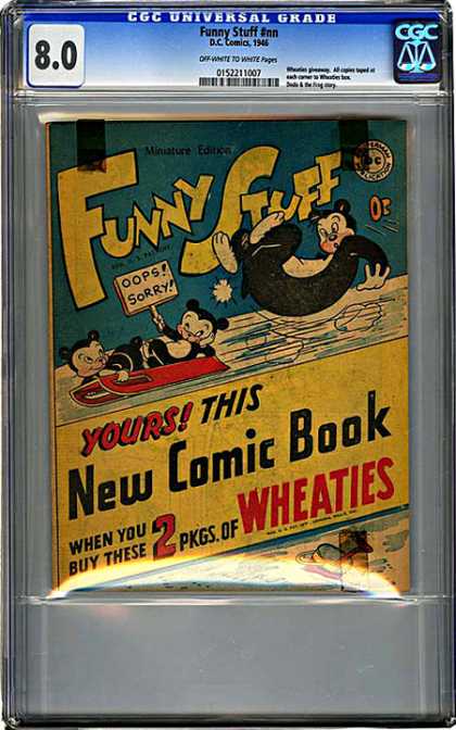 CGC Graded Comics - Funny Stuff #nn (CGC) - Funny Stuff - Sled - Bears - Wheaties - Ice