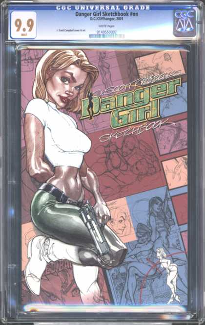 CGC Graded Comics - Danger Girl Sketchbook #nn (CGC) - Danger Girl - Cgc Comics - Sketchbook - Comics Art - Danger Girl Drawing