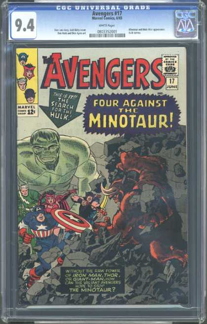 CGC Graded Comics - Avengers #17 (CGC) - Avengers - Four - Minotaur - Hulk - June