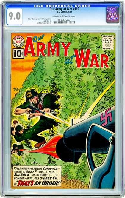 CGC Graded Comics - Our Army at War #110 (CGC) - Nazi - Gun - Grenade - Jungle - Ambush
