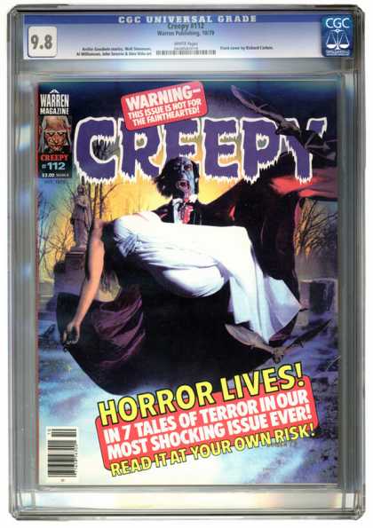 CGC Graded Comics - Creepy #112 (CGC) - Horror - Blue Man - White Dress - Man - Woman
