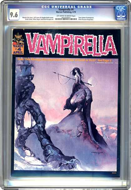 CGC Graded Comics - Vampirella #4 (CGC) - Vampirella - Warren Publishing - Moon - Spear - Rock