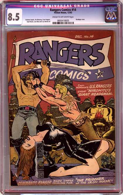 CGC Graded Comics - Rangers Comics #14 (CGC) - Rangers - Hirohitos Giant Headsman - Iron Mask - Capt Morgan - Commando Ranger