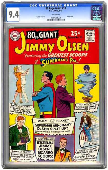 CGC Graded Comics - 80 Page Giant #13 (CGC) - Superman - Invisible Man - Magic Genie - Superman And Jummy Olsen Split Up - Radioactive Menace