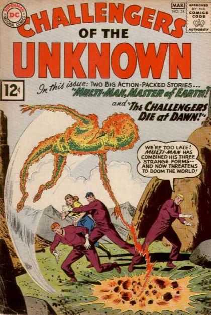 Challengers of the Unknown 24 - Multiman - Two Stories - Action - World In Jeopardy - Combination