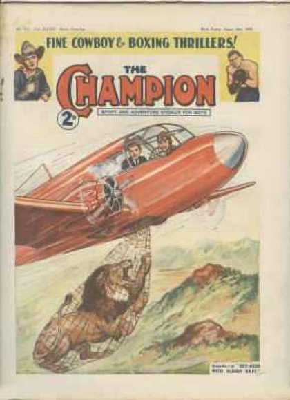 Champion 812 - Cowboy - Boxer - Airplane - Pilots - Lion