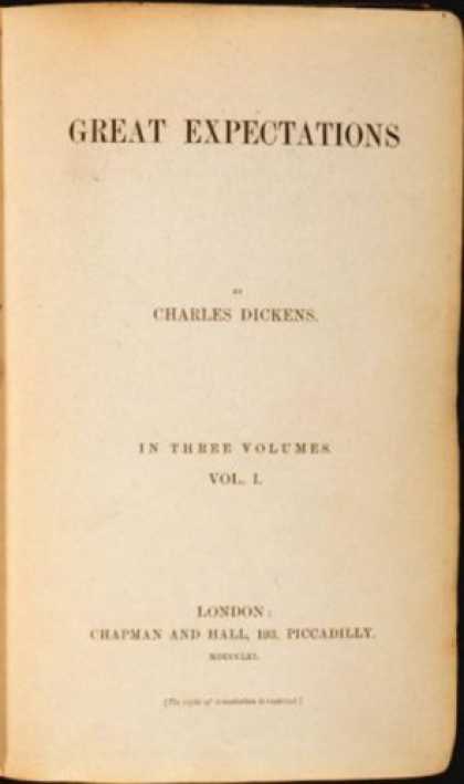 Charles Dickens Books - GREAT EXPECTATIONS [1867 EDITION]