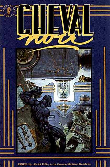Cheval Noir 23 - Issue 23 - Mature Readers - Dark Horse Comics - Blue And Gold - Dark Man - Glenn Barr