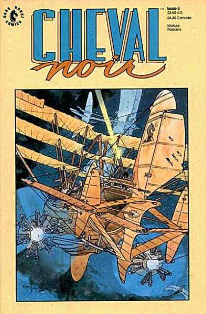 Cheval Noir 6 - Dark Horse - Spaceship - Outer Space - Sails - Dark Skies - Michael Kaluta