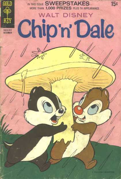 Chip 'n' Dale 5 - Gold Key - Sweepstakes - Walt Disney - Mushrom - Grass