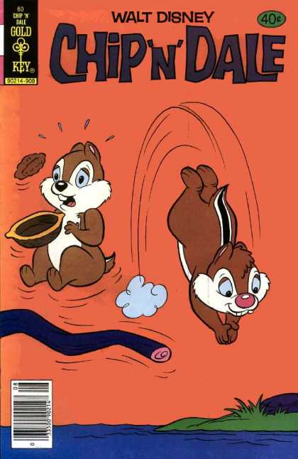 Chip 'n' Dale 60 - Walt Disney - Chipmunks - River - Bank - Tree Branch