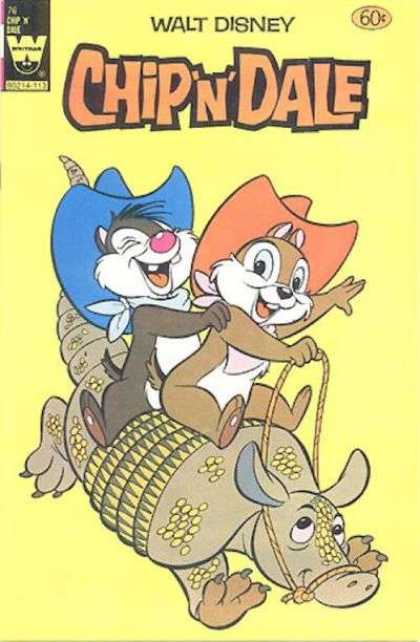 Chip 'n' Dale 76 - Walt Disney - Chipmunks - Armadillo - Cowboy Hats - Bandana