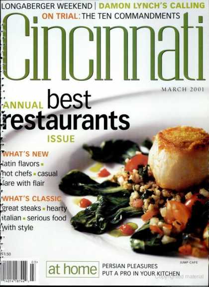 Cincinnati Magazine - March 2001