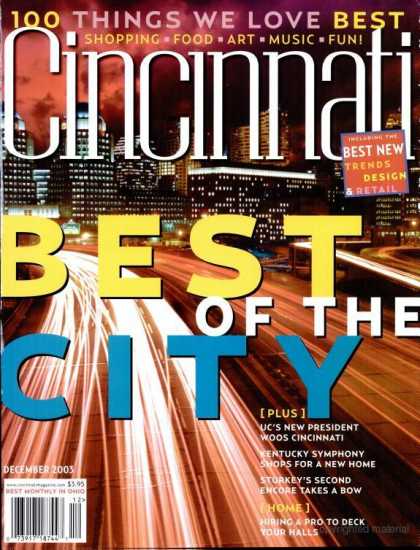 Cincinnati Magazine - December 2003