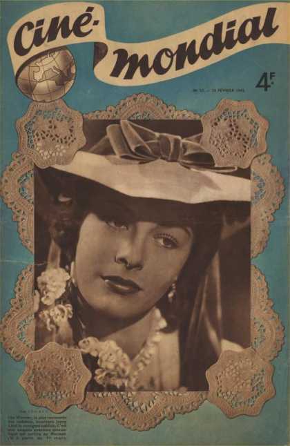 Cine-Mondial 27 - Black U0026 White Picture On Cover - International Comic - Lace Doilies - Beautiful Woman - Bland